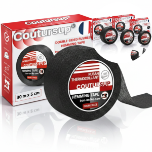 _Thermocollant double face pour ourlet Noir