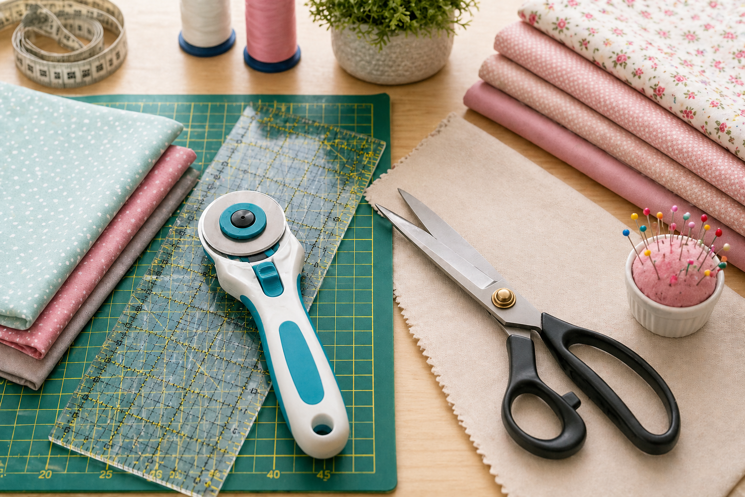 Cutter rotatif ou ciseaux couture Comparaison cutter rotatif et ciseaux couture