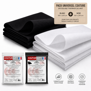 Bundle entoilage thermocollant blanc et noir