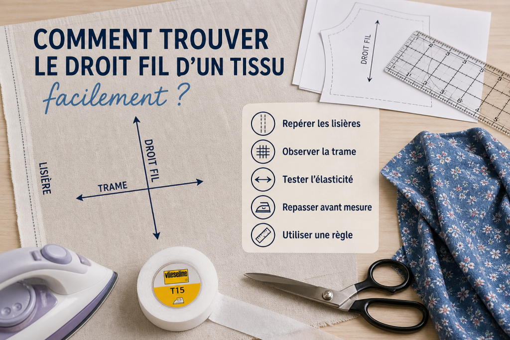 Comment trouver le droit fil d’un tissu facilement ? Méthodes simples