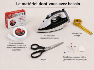 Matériel nécessaire pour ourlet sans couture