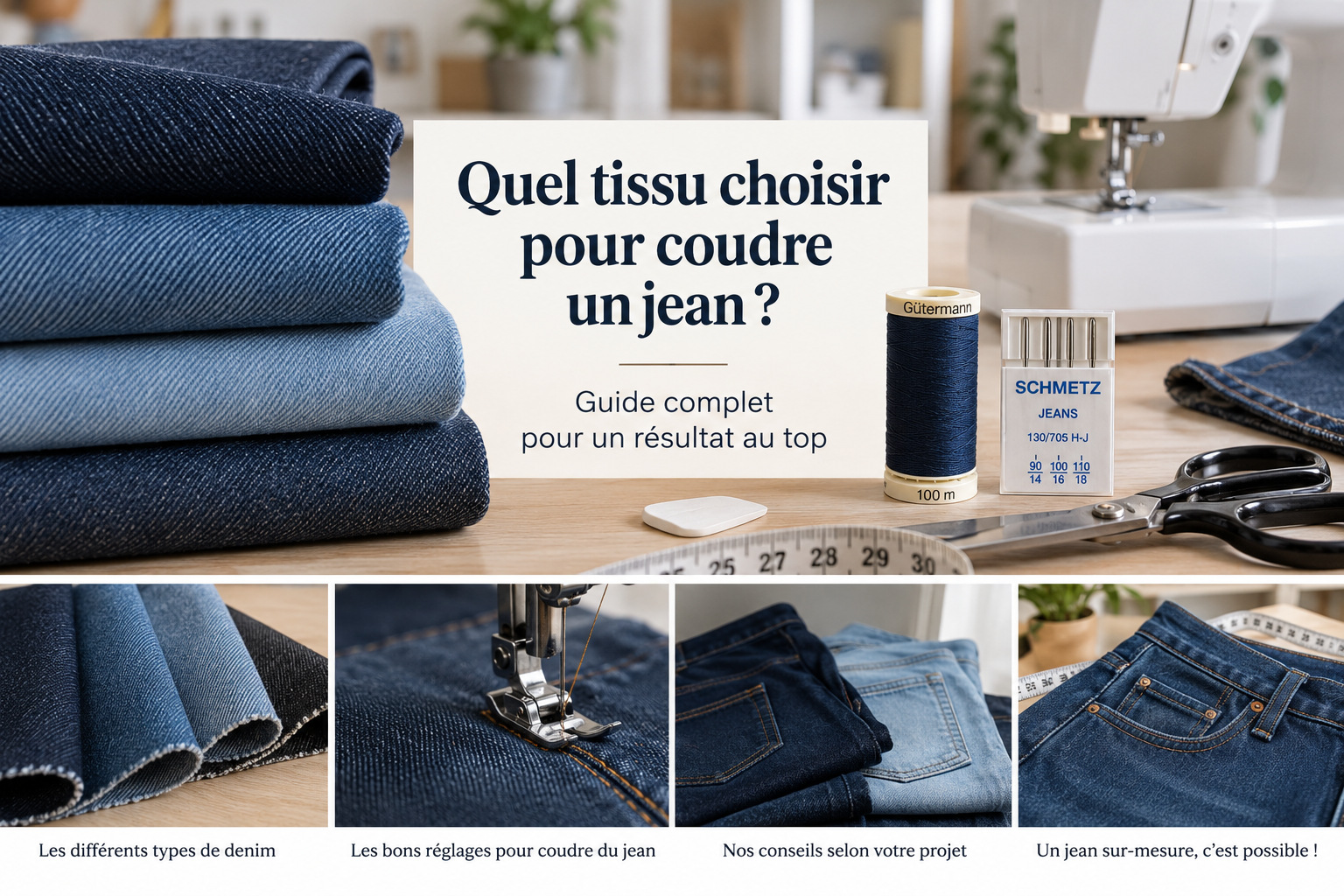 Différents tissus denim et jean selon leur poids et leur utilisation en couture
